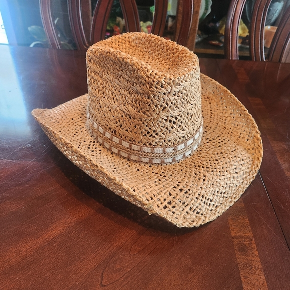 Bailey Straw Cowboy Hat with Woven Band size 7 - Picture 3 of 6